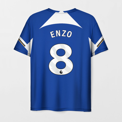 Мужская футболка 3D Энцо Фернандес форма Челси 23-24 домашняя, цвет 3D печать - фото 2
