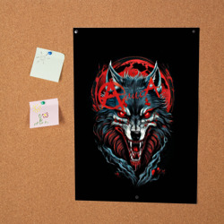 Постер Логотип рок группы Алиса на фоне волка - фото 2