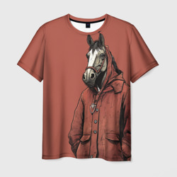 Конь в красном пальто – Мужская футболка 3D с принтом купить со скидкой в -26%