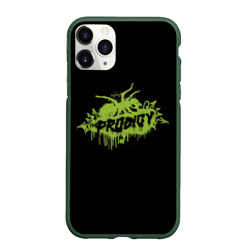 Чехол для iPhone 11 Pro матовый The Prodigy green spider