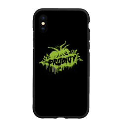 Чехол для iPhone XS Max матовый The Prodigy green spider