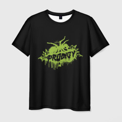 Мужская футболка 3D The Prodigy green spider