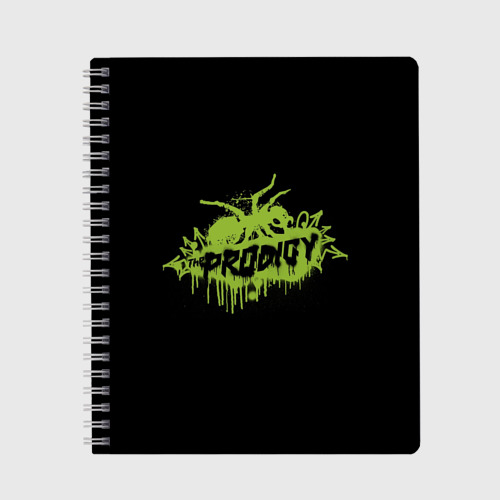 Тетрадь The Prodigy green spider, цвет клетка