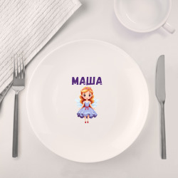 Набор: тарелка + кружка Маша -  девочка фея - фото 2