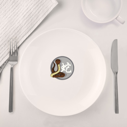 Набор: тарелка + кружка Год змеи на китайском  - фото 4
