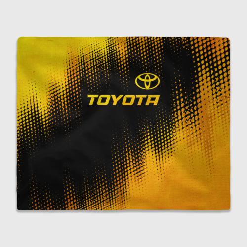 Плед 3D Toyota - gold gradient посередине, цвет 3D (велсофт)