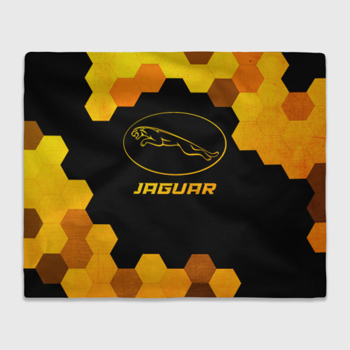 Плед 3D Jaguar - gold gradient, цвет 3D (велсофт)