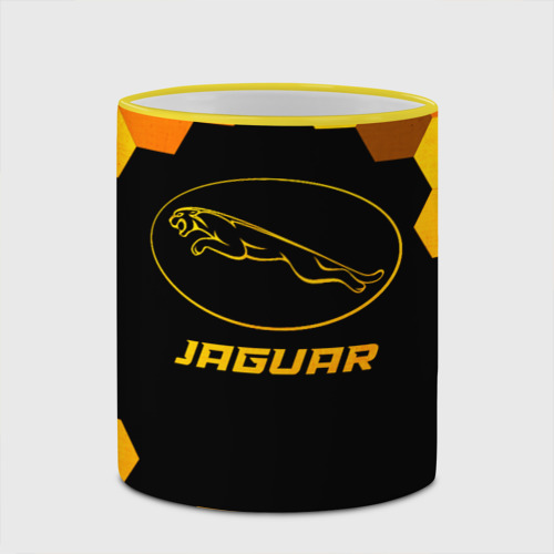 Кружка с полной запечаткой Jaguar - gold gradient, цвет Кант желтый - фото 4