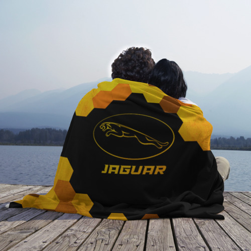 Плед 3D Jaguar - gold gradient, цвет 3D (велсофт) - фото 3