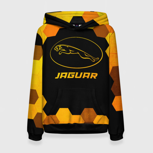 Женская толстовка 3D Jaguar - gold gradient, цвет 3D печать