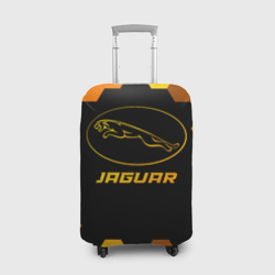 Чехол для чемодана 3D Jaguar - gold gradient