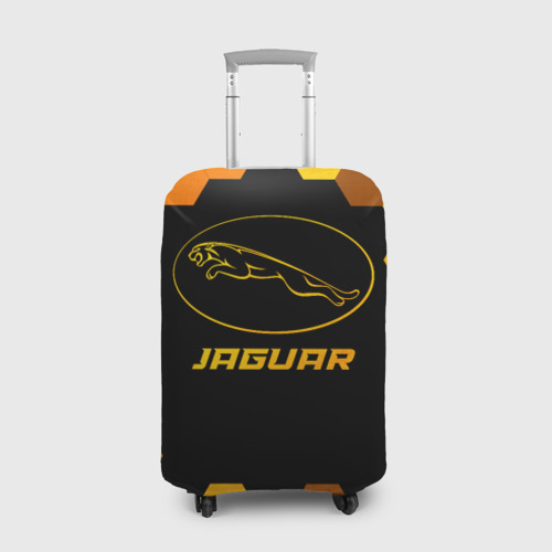 Чехол для чемодана 3D Jaguar - gold gradient, цвет 3D печать