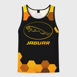 Мужская майка 3D Jaguar - gold gradient