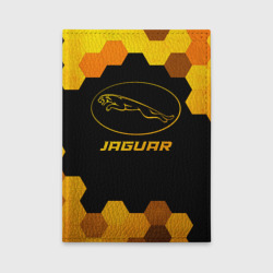 Обложка для автодокументов Jaguar - gold gradient