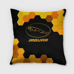 Подушка 3D Jaguar - gold gradient