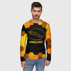 Мужской лонгслив 3D Jaguar - gold gradient - фото 2