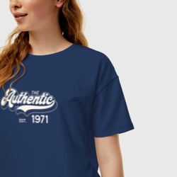 Женская футболка хлопок Oversize Authentic 1971 - фото 2