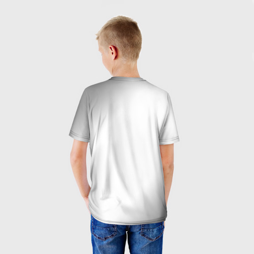 Детская футболка 3D Hitman glitch на светлом фоне, цвет 3D печать - фото 4