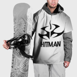 Накидка на куртку 3D Hitman glitch на светлом фоне