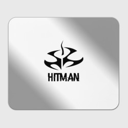 Прямоугольный коврик для мышки Hitman glitch на светлом фоне
