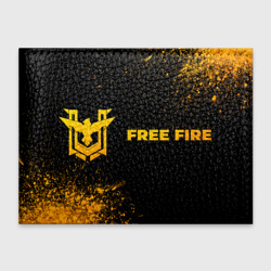 Обложка для студенческого билета Free Fire - gold gradient по-горизонтали