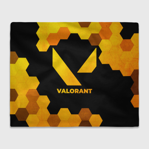 Плед 3D Valorant - gold gradient, цвет 3D (велсофт)