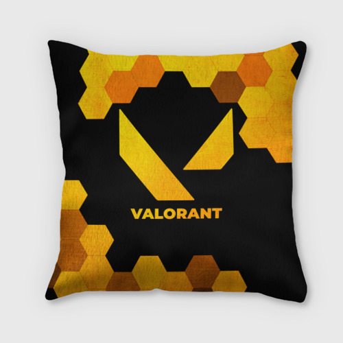 Подушка 3D Valorant - gold gradient