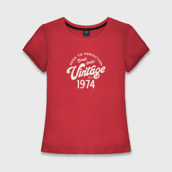 Женская футболка хлопок Slim 1974 год - выдержанный до совершенства