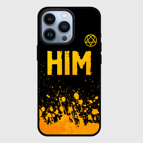 Чехол для iPhone 13 Pro HIM - gold gradient посередине