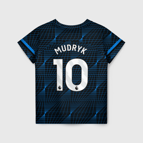 Детская футболка 3D Михаил Мудрик форма Челси 23-24 гостевая, цвет 3D печать - фото 2