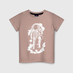 Космонавт среди звезд – Светящаяся детская футболка с принтом купить со скидкой в -20%