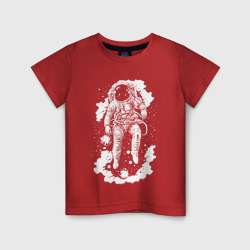 Светящаяся детская футболка Космонавт среди звезд