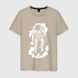 Космонавт среди звезд – Светящаяся мужская футболка с принтом купить со скидкой в -20%