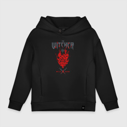 Детское худи Oversize хлопок Ведьмак - знак Игни