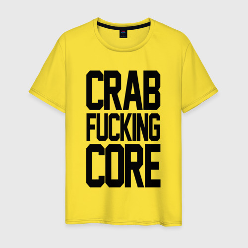 Мужская футболка хлопок Crabcore, цвет желтый