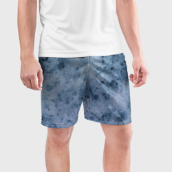 Мужские шорты спортивные Абстракция - сине-серая грусть - фото 2