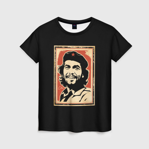 Женская футболка 3D с принтом Команданте Че Гевара, вид спереди #2