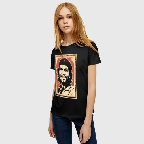 Женская футболка 3D с принтом Команданте Че Гевара, фото на моделе #1
