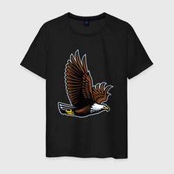 Летящий орёл – Мужская футболка хлопок с принтом купить со скидкой в -20%