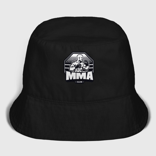 Мужская панама хлопок с принтом MMA club, вид спереди #2