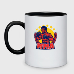 Кружка двухцветная Боец MMA