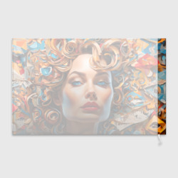Флаг 3D Нейросеть - портрет девушки в абстракции - фото 2