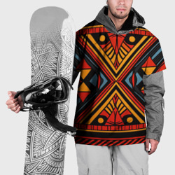 Накидка на куртку 3D Геометрический узор в африканском стиле