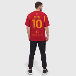 Мужская футболка oversize 3D Тотти ФК Рома форма 23-24 домашняя - фото 2