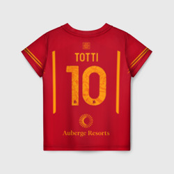 Детская футболка 3D Тотти ФК Рома форма 23-24 домашняя