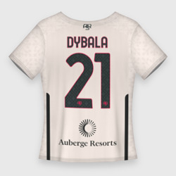 Женская футболка 3D Slim Пауло Дибала ФК Рома форма 23-24 гостевая