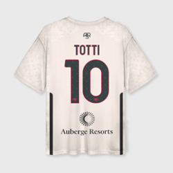 Женская футболка oversize 3D Тотти ФК Рома форма 23-24 гостевая