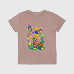 Детская футболка хлопок Stardew Valley pixel Junimo - пиксельные духи долины Стардью