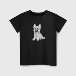 Детская футболка хлопок Маленький пушистый щенок