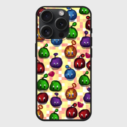 Чехол силиконовый для Apple iPhone 15 Pro матовый Stardew Valley: slimes
